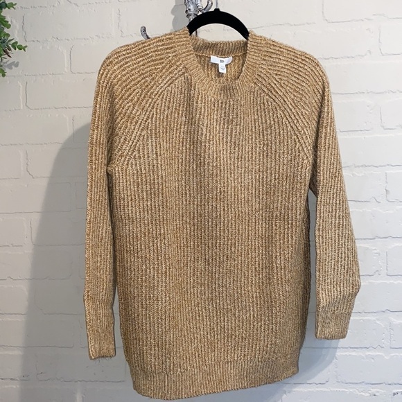 BP ribbed sweater stretch super soft crew knit marled xxs‎ oversized - Picture 1 of 4